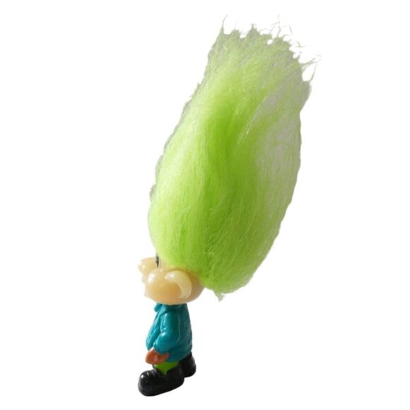 Burger Kids Club Glo Troll JAWS Doll Green Hair Vintage 1993 Meal Toy Retro - Picture 9 of 16